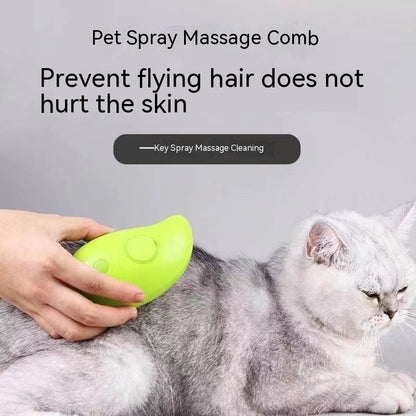 3 In 1 Pets Steam Brush Electric Spray For Massage Pet Grooming Hair Removal Combs