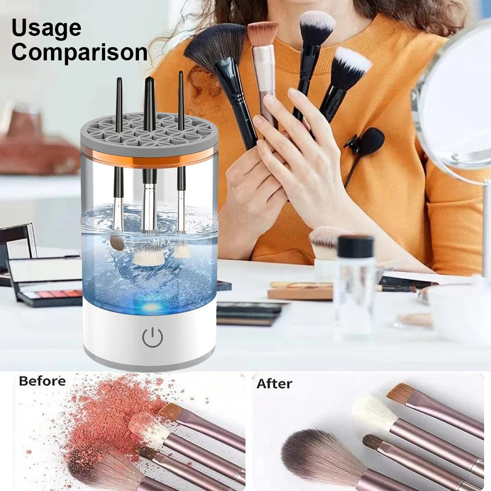 Automatic Electric Makeup Brush Cleaner - USB Portable Rotary Washing Machine for Effortless Cleaning