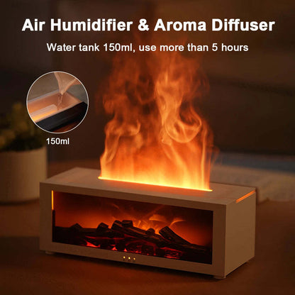 Flame Aromatherapy Colorful Essential Oil Flame Humidifier 3D Flame