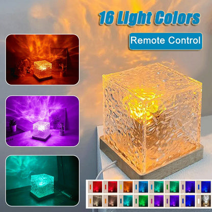 16 Colors LED Water Ripple Ambient Night Light USB