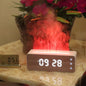 Flame Humidifier With Clock Display Aromatherapy