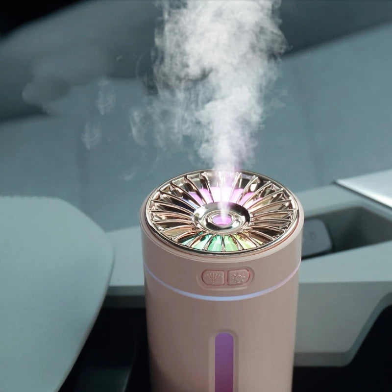 Drahtloser Luftbefeuchter Bunte Lichter Stumm Ultraschall USB Fogger Cool Mist Maker Für Auto