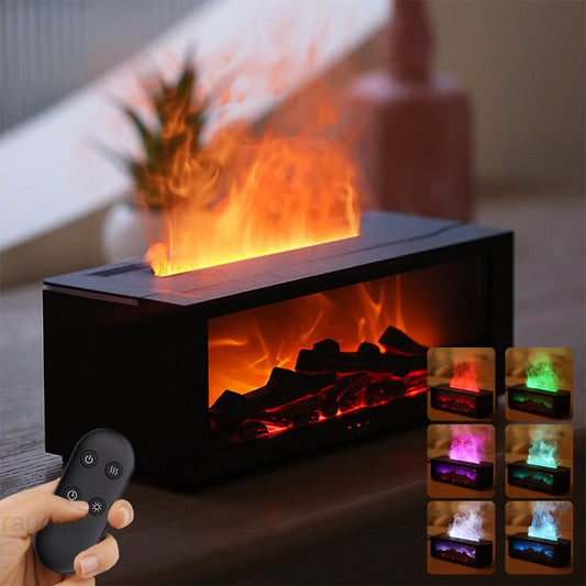 Flame Aromatherapy Colorful Essential Oil Flame Humidifier 3D Flame