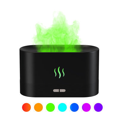 Flame Humidifier 7 Led RGB Colorful Essential Oil Fire Flame Aroma Diffuser