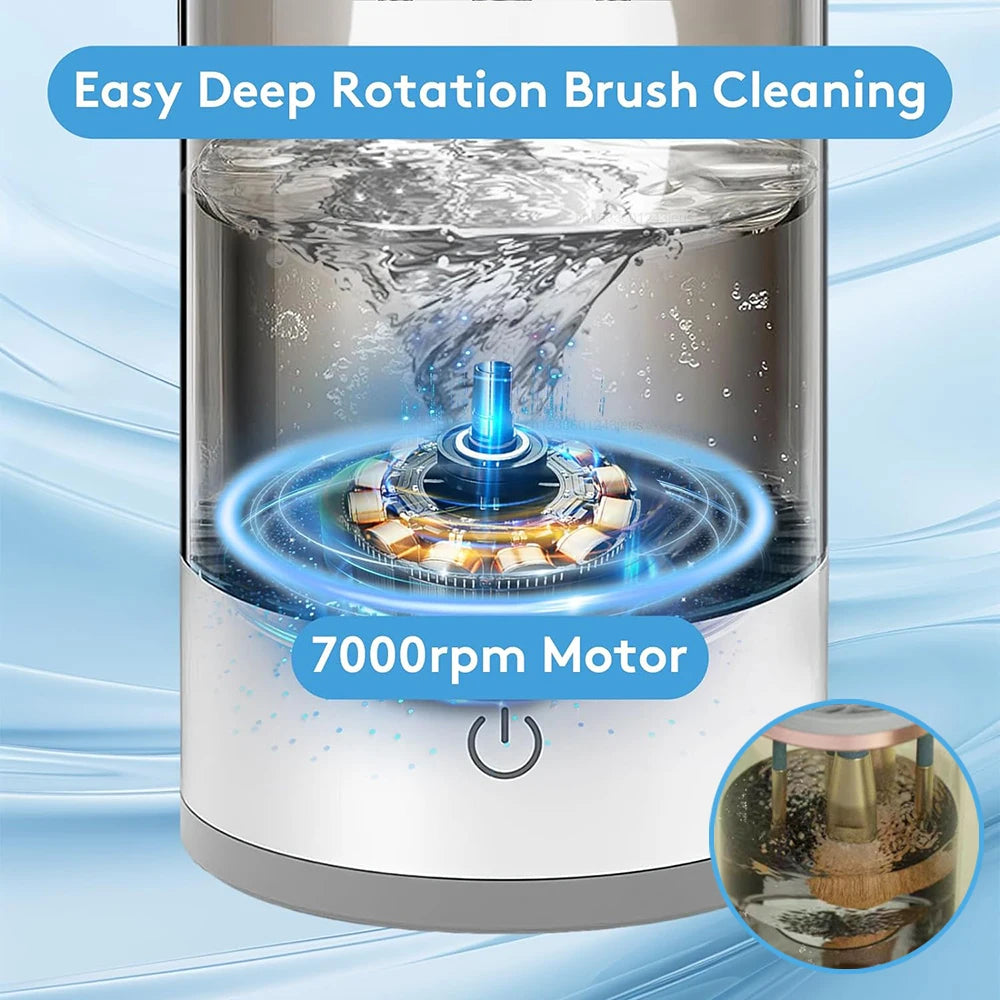 Automatic Electric Makeup Brush Cleaner - USB Portable Rotary Washing Machine for Effortless Cleaning